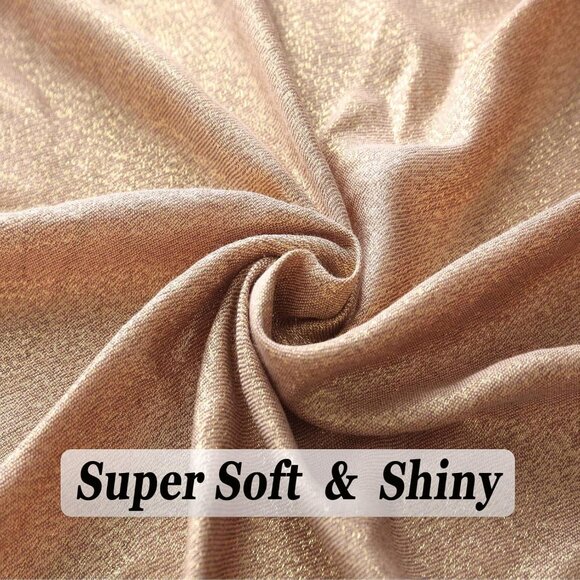 Sparkling Metallic Pashmina Shawl Wraps Scarf for Evening Party Bridal Wedding F - Picture 2 of 7